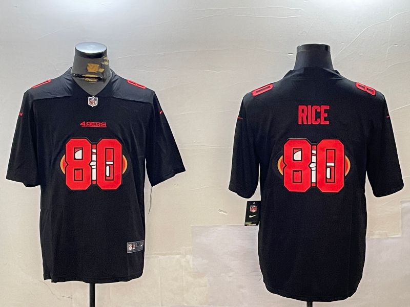 Men San Francisco 49ers #80 Rice Black Fashion 2024 Nike Limited NFL Jersey style 1->san francisco 49ers->NFL Jersey